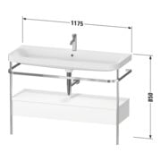 Duravit Möbelwaschtisch-Kombi Happy D.2 Plus 117,5x49cm, m Kons, 1 Lad, 2 HL, w m-3