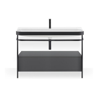 Duravit Möbelwaschtisch-Kombi Happy D.2 Plus 117,5x49cm, m Konso, 1 Lad, 1 HL, gra m