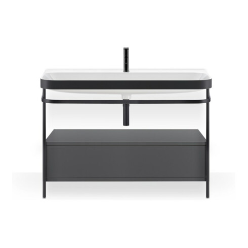 Duravit Möbelwaschtisch-Kombi Happy D.2 Plus 117,5x49cm, m Konso, 1 Lad, 1 HL, gra m