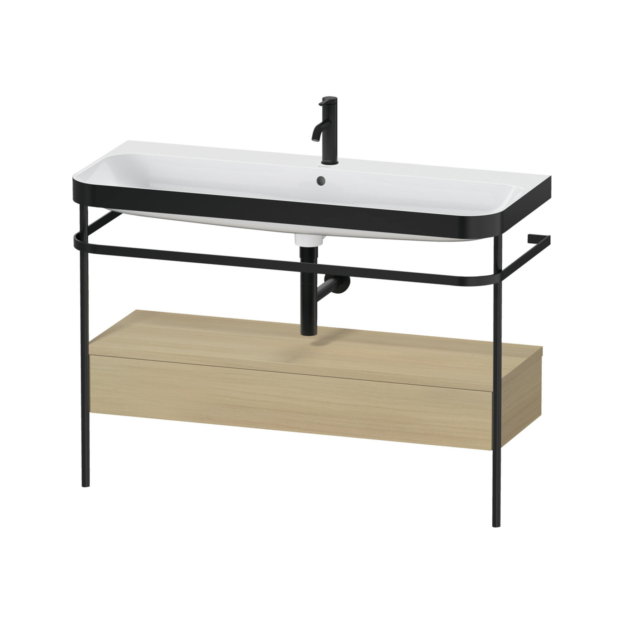 Duravit Möbelwaschtisch-Kombi Happy D.2 Plus 117,5x49cm, m Konso, 1 Lad, 1 HL, Me Ei