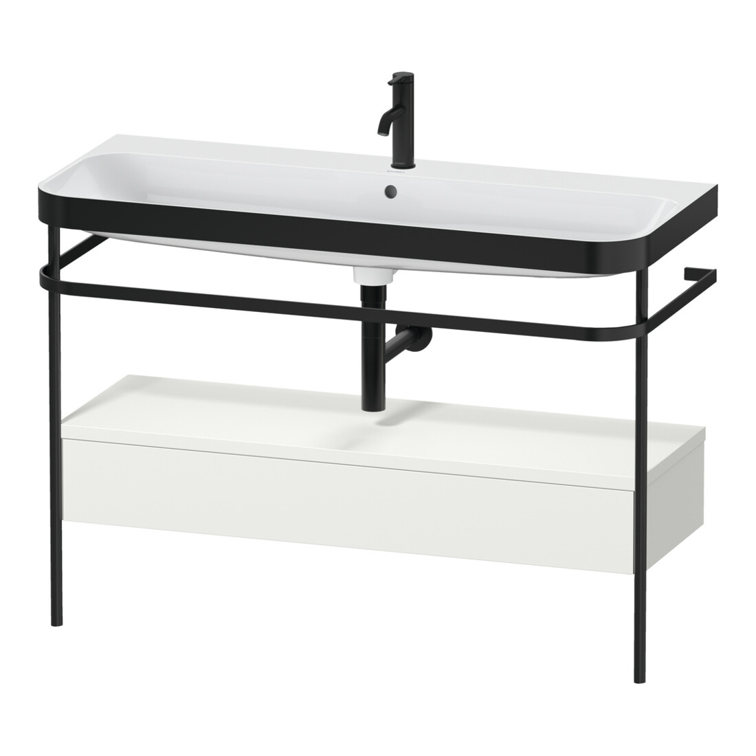 Duravit Möbelwaschtisch-Kombi Happy D.2 Plus 117,5x49cm, m Konso, 1 Lad, 1 HL, No w m