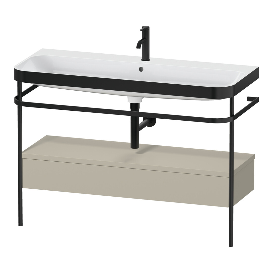 Duravit Möbelwaschtisch-Kombi Happy D.2 Plus 117,5x49cm, m Konso, 1 Lad, 1 HL, T m