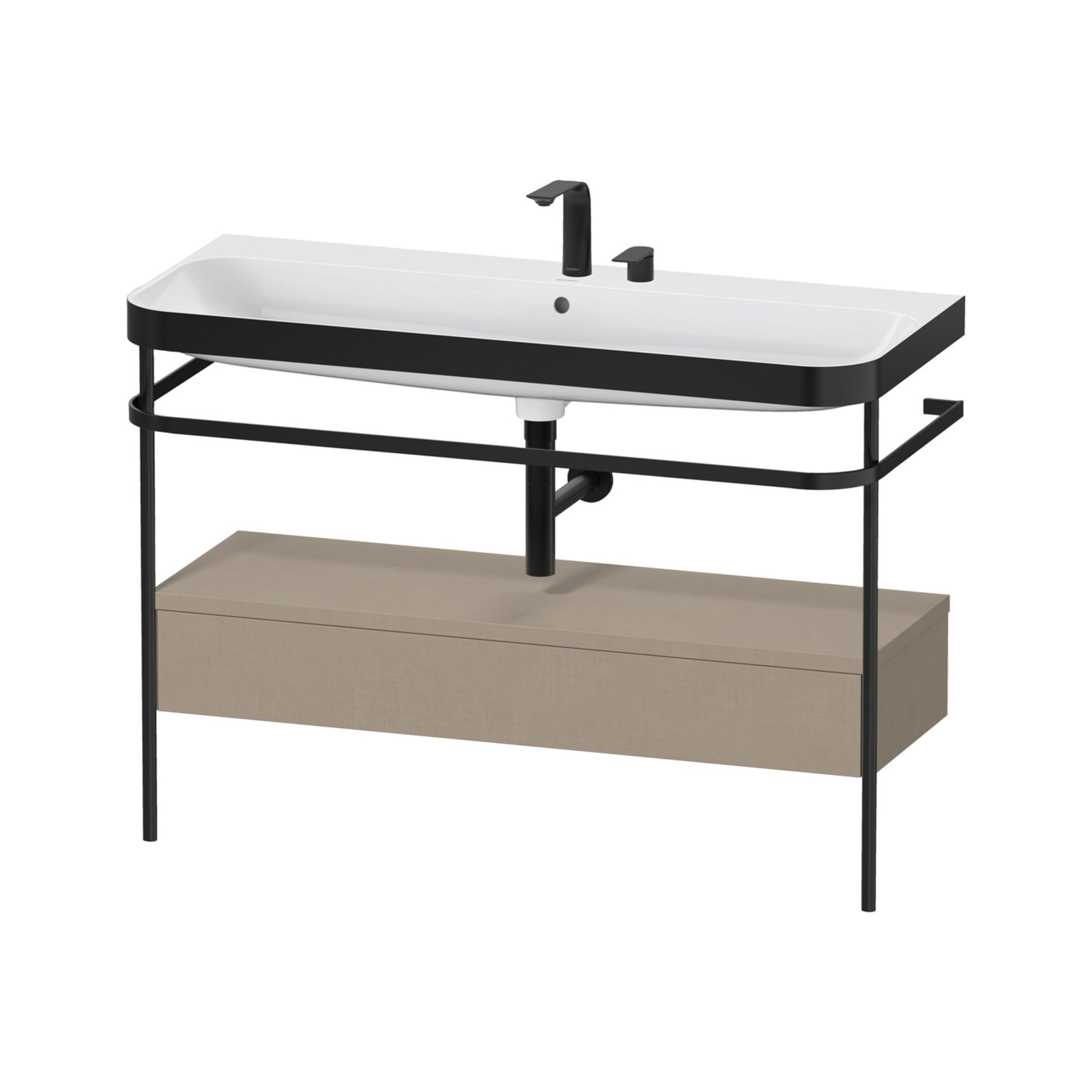 Duravit Möbelwaschtisch-Kombi Happy D.2 Plus 117,5x49cm, m Konso, 1 Lad, 2 HL, lei