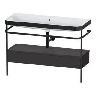 Duravit Möbelwaschtisch-Kombi Happy D.2 Plus 117,5x49cm, m Konso, 1 Lad, o HL, gra m