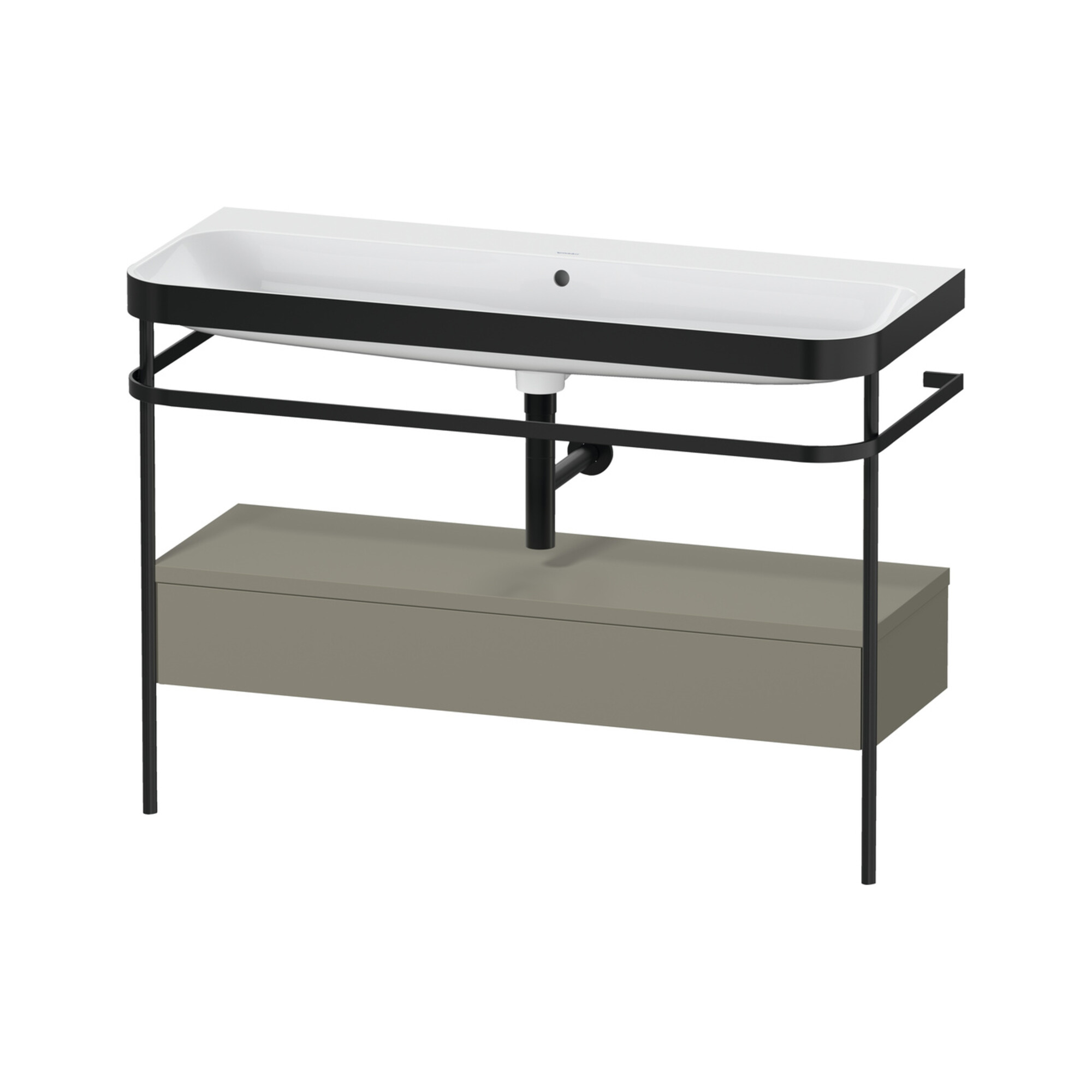 Duravit Möbelwaschtisch-Kombi Happy D.2 Plus 117,5x49cm, m Konso, 1 Lad, o HL, st-g m