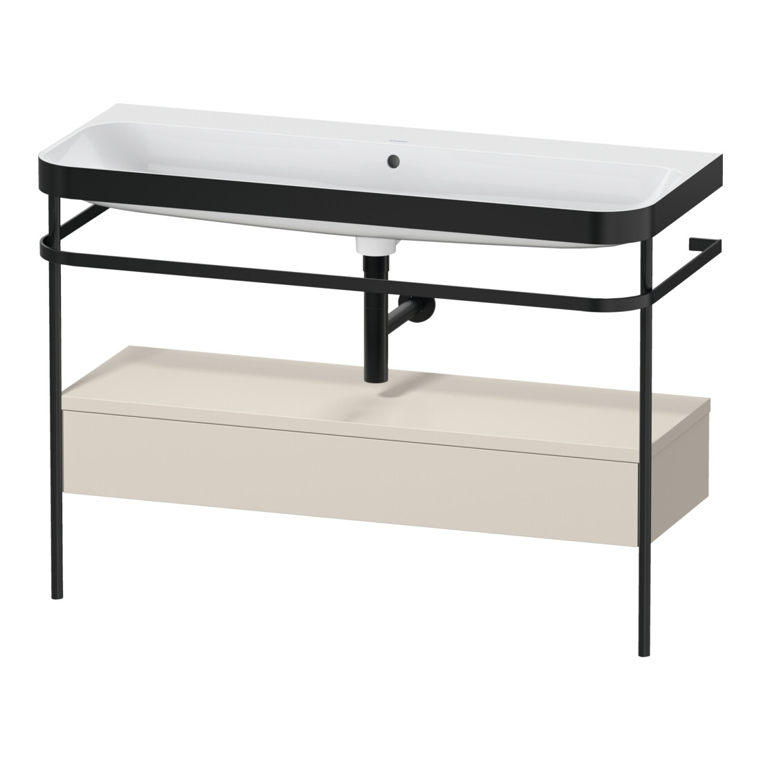 Duravit Möbelwaschtisch-Kombi Happy D.2 Plus 117,5x49cm, m Konso, 1 Lad, o HL, T matt