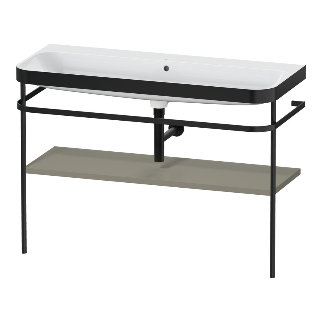 Duravit Möbelwaschtisch-Kombi Happy D.2 Plus 117,5x49cm, m Konso, o HL, st-g s-matt