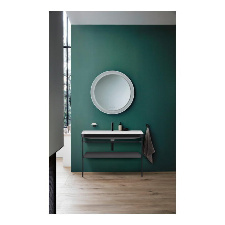 Duravit Möbelwaschtisch-Kombi Happy D.2 Plus 117,5x49cm, m Konsole, 1 HL, graph matt