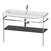 Duravit Möbelwaschtisch-Kombi Happy D.2 Plus 117,5x49cm, m Konsole, 1 HL, graph matt