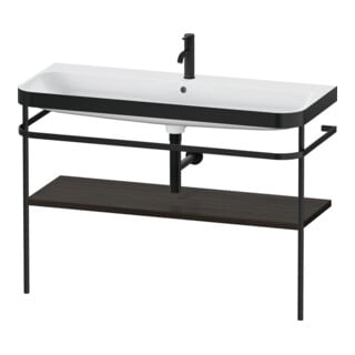 Duravit Möbelwaschtisch-Kombi Happy D.2 Plus 117,5x49cm, m Konsole, 1 HL, Nussb geb.
