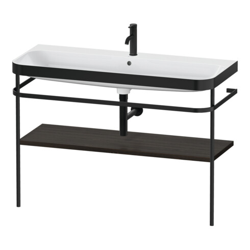 Duravit Möbelwaschtisch-Kombi Happy D.2 Plus 117,5x49cm, m Konsole, 1 HL, Nussb geb.