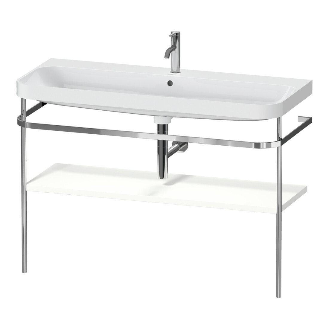 Duravit Möbelwaschtisch-Kombi Happy D.2 Plus 117,5x49cm, m Konsole, 1 HL, we matt
