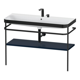 Duravit Möbelwaschtisch-Kombi Happy D.2 Plus 117,5x49cm, m Konsole, 2 HL, blau s-matt