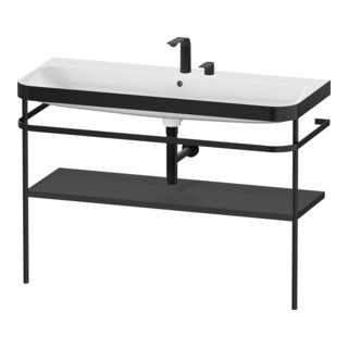 Duravit Möbelwaschtisch-Kombi Happy D.2 Plus 117,5x49cm, m Konsole, 2 HL, graph matt