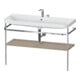 Duravit Möbelwaschtisch-Kombi Happy D.2 Plus 117,5x49cm, m Konsole, 2 HL, leinen-1