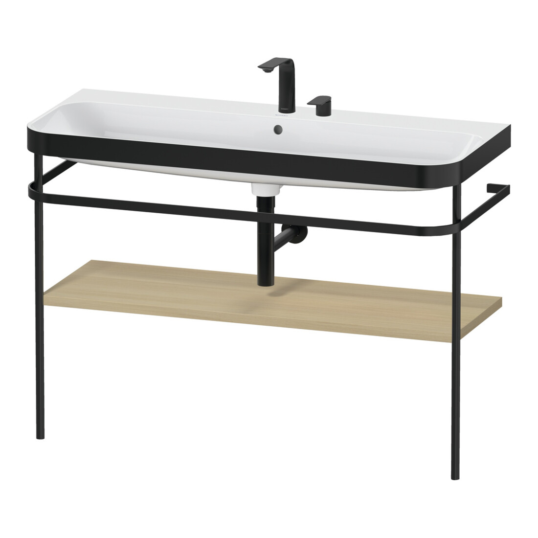 Duravit Möbelwaschtisch-Kombi Happy D.2 Plus 117,5x49cm, m Konsole, 2 HL, Medit. Ei