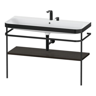 Duravit Möbelwaschtisch-Kombi Happy D.2 Plus 117,5x49cm, m Konsole, 2 HL, Nussb geb.