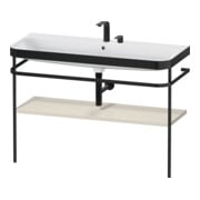 Duravit Möbelwaschtisch-Kombi Happy D.2 Plus 117,5x49cm, m Konsole, 2 HL, Tau matt