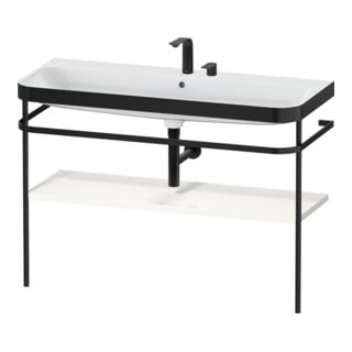 Duravit Möbelwaschtisch-Kombi Happy D.2 Plus 117,5x49cm, m Konsole, 2 HL, we hgl