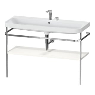 Duravit Möbelwaschtisch-Kombi Happy D.2 Plus 117,5x49cm, m Konsole, 2 HL, we hgl