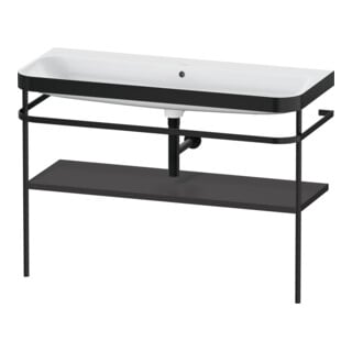 Duravit Möbelwaschtisch-Kombi Happy D.2 Plus 117,5x49cm, m Konsole, o. HL, graph matt