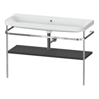 Duravit Möbelwaschtisch-Kombi Happy D.2 Plus 117,5x49cm, m Konsole, o. HL, graph matt
