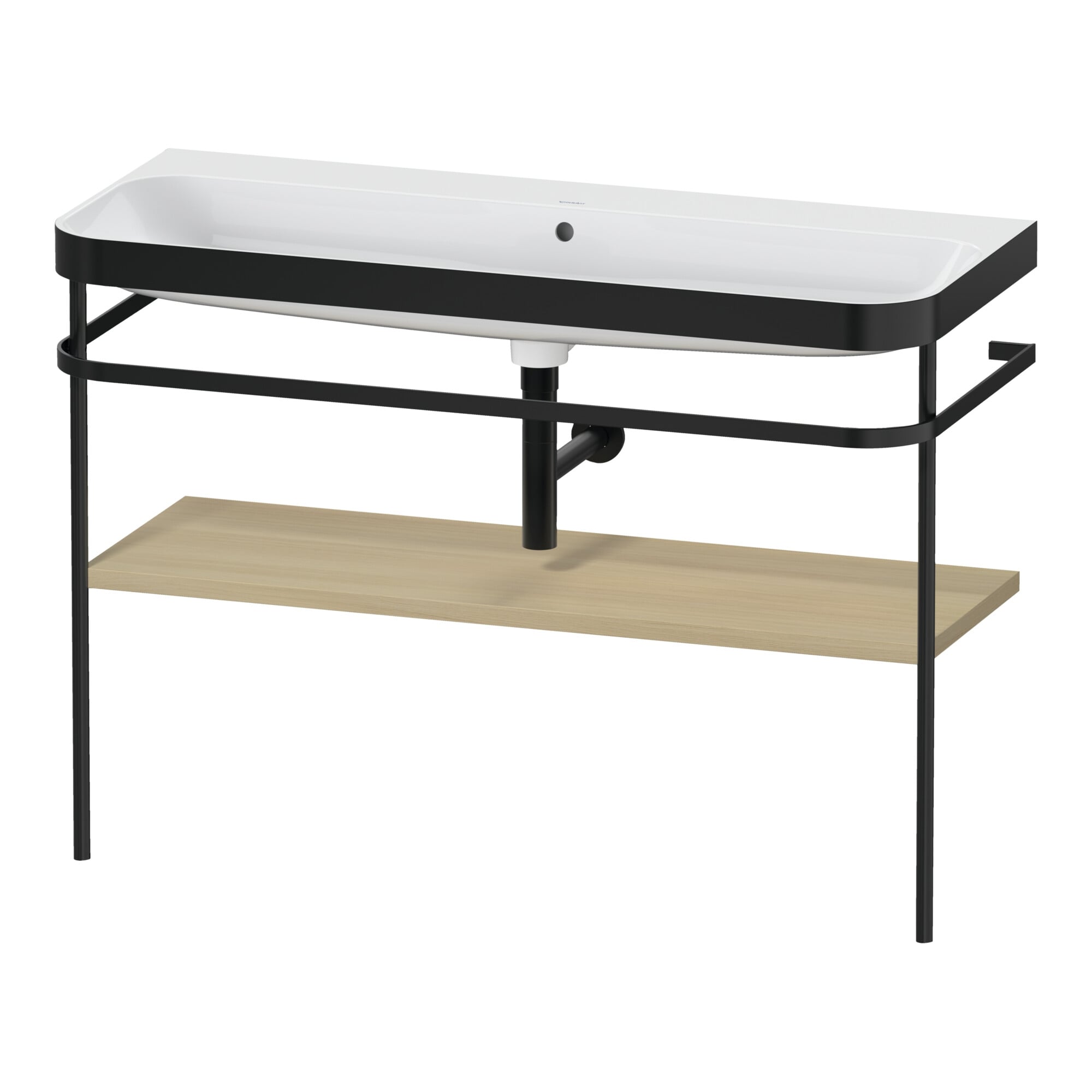 Duravit Möbelwaschtisch-Kombi Happy D.2 Plus 117,5x49cm, m Konsole, o. HL, Medit. Ei