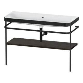 Duravit Möbelwaschtisch-Kombi Happy D.2 Plus 117,5x49cm, m Konsole, o. HL, Nussb geb.