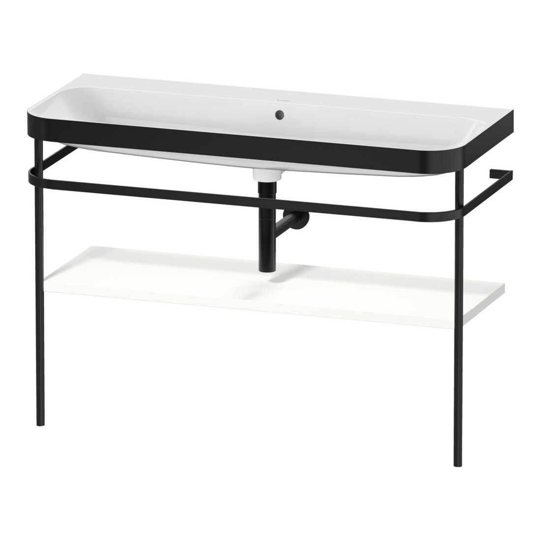 Duravit Möbelwaschtisch-Kombi Happy D.2 Plus 117,5x49cm, m Konsole, o. HL, we matt