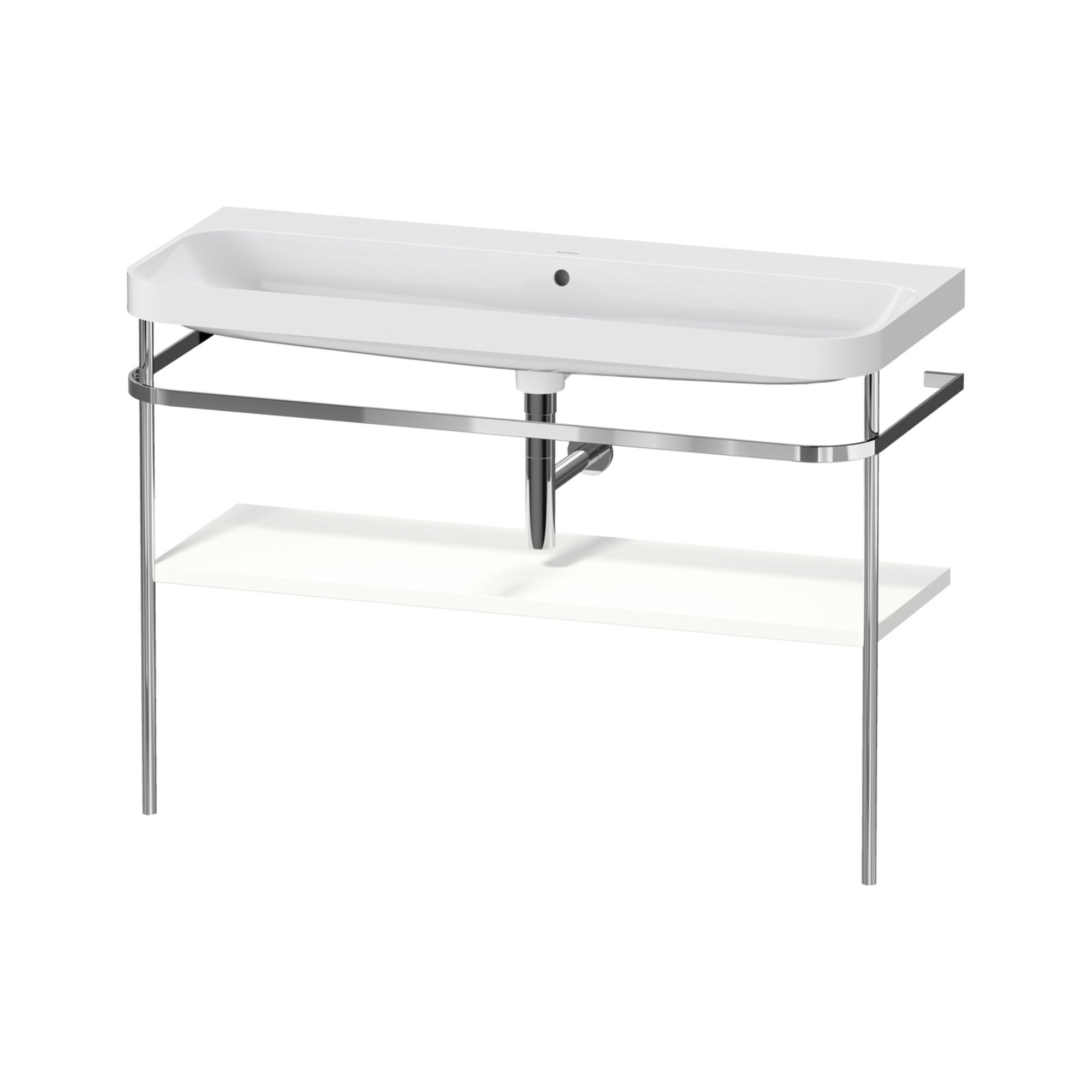 Duravit Möbelwaschtisch-Kombi Happy D.2 Plus 117,5x49cm, m Konsole, o. HL, we matt