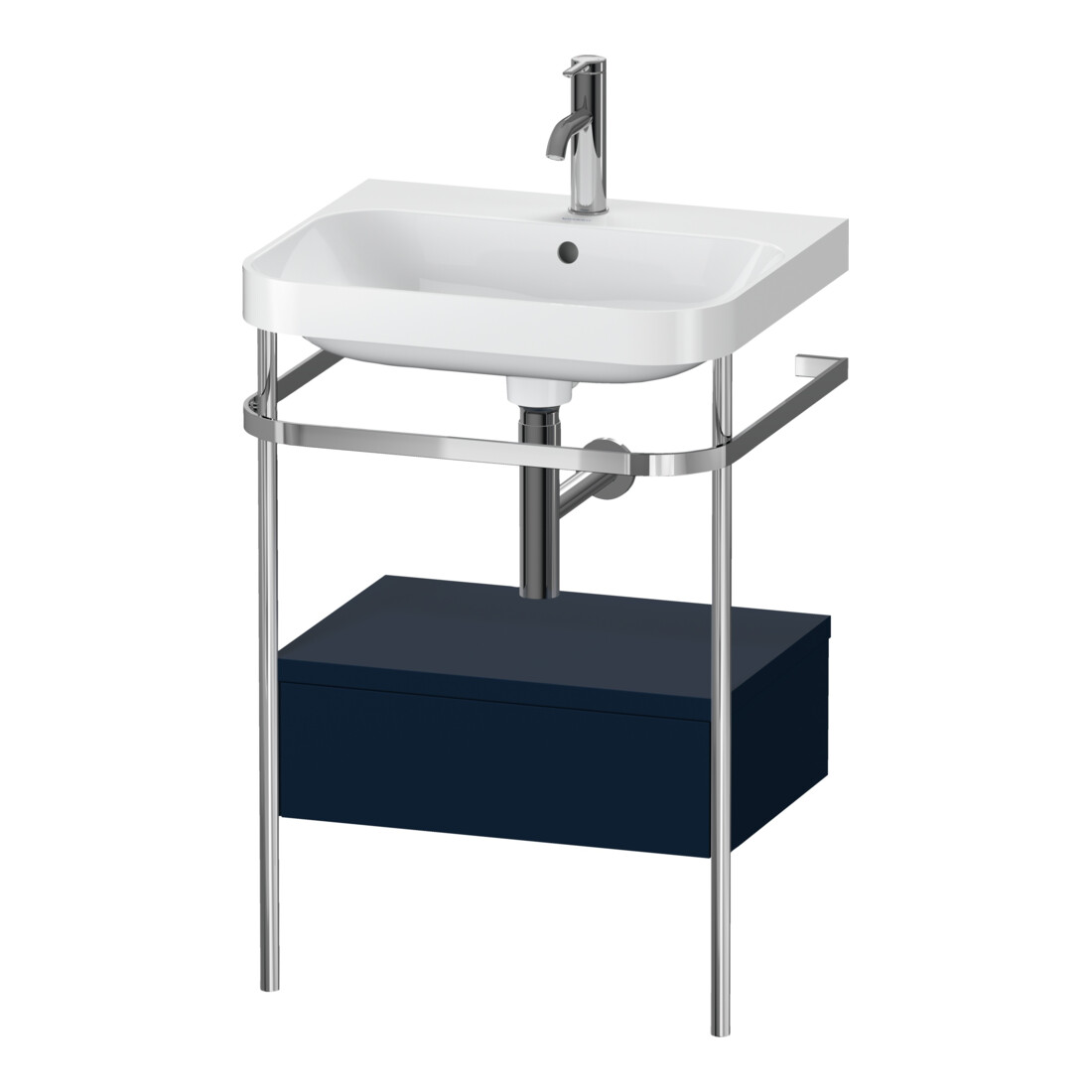 Duravit Möbelwaschtisch-Kombi Happy D.2 Plus 57,5x49cm, 1 HL, bl m, m Kons, 1 Lad