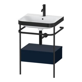 Duravit Möbelwaschtisch-Kombi Happy D.2 Plus 57,5x49cm, 1 HL, bl m, m Konso, 1 Lad