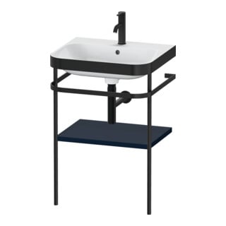 Duravit Möbelwaschtisch-Kombi Happy D.2 Plus 57,5x49cm, 1 HL, blau s-matt, m Konsole