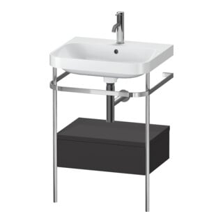Duravit Möbelwaschtisch-Kombi Happy D.2 Plus 57,5x49cm, 1 HL, gra m, m Kons, 1 Lad
