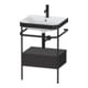 Duravit Möbelwaschtisch-Kombi Happy D.2 Plus 57,5x49cm, 1 HL, gra m, m Konso, 1 Lad-1