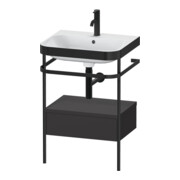 Duravit Möbelwaschtisch-Kombi Happy D.2 Plus 57,5x49cm, 1 HL, gra m, m Konso, 1 Lad