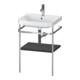 Duravit Möbelwaschtisch-Kombi Happy D.2 Plus 57,5x49cm, 1 HL, graph matt, m Konsole-1