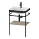 Duravit Möbelwaschtisch-Kombi Happy D.2 Plus 57,5x49cm, 1 HL, lei, mit Metallkonsole-1