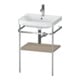 Duravit Möbelwaschtisch-Kombi Happy D.2 Plus 57,5x49cm, 1 HL, lei, mit Metallkonsole-1
