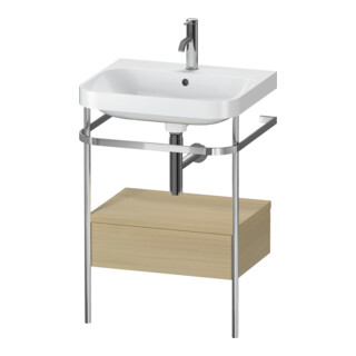 Duravit Möbelwaschtisch-Kombi Happy D.2 Plus 57,5x49cm, 1 HL, Me E, m Kons, 1 Lad