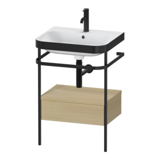 Duravit Möbelwaschtisch-Kombi Happy D.2 Plus 57,5x49cm, 1 HL, Me E, m Konso, 1 Lad