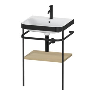Duravit Möbelwaschtisch-Kombi Happy D.2 Plus 57,5x49cm, 1 HL, Medit. Ei, m Konsole