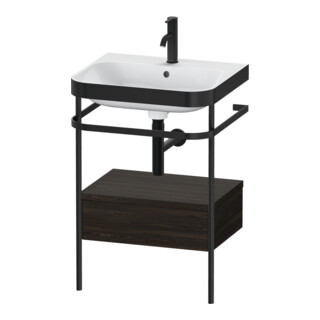 Duravit Möbelwaschtisch-Kombi Happy D.2 Plus 57,5x49cm, 1 HL, N geb, m Konso, 1 Lad