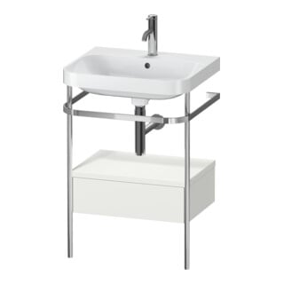 Duravit Möbelwaschtisch-Kombi Happy D.2 Plus 57,5x49cm, 1 HL, No w m, m Kons, 1 Lad