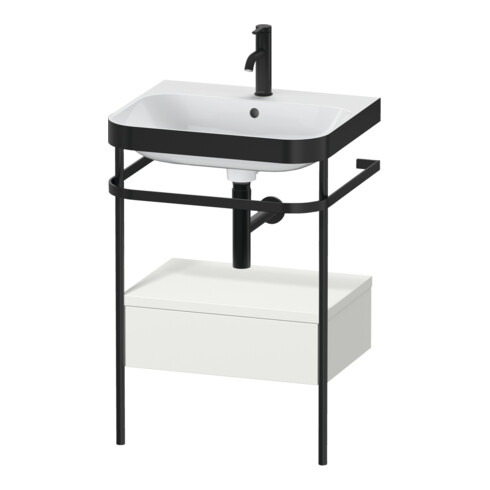 Duravit Möbelwaschtisch-Kombi Happy D.2 Plus 57,5x49cm, 1 HL, No w m, m Konso, 1 Lad