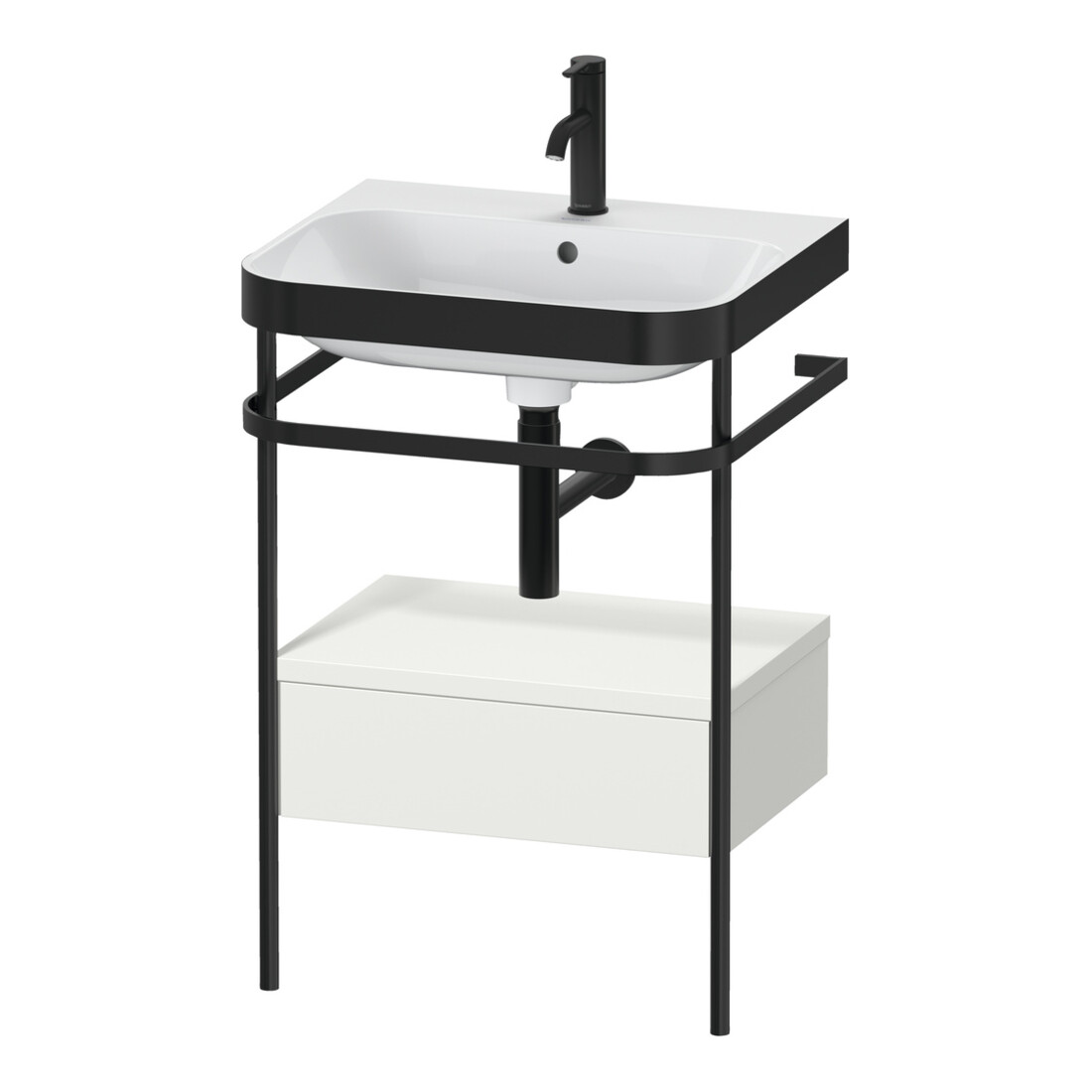 Duravit Möbelwaschtisch-Kombi Happy D.2 Plus 57,5x49cm, 1 HL, No w m, m Konso, 1 Lad