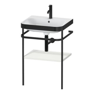 Duravit Möbelwaschtisch-Kombi Happy D.2 Plus 57,5x49cm, 1 HL, No we s-matt, m Konsole