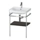Duravit Möbelwaschtisch-Kombi Happy D.2 Plus 57,5x49cm, 1 HL, Nussb geb., m Konsole-1