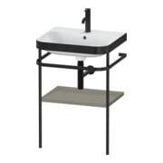 Duravit Möbelwaschtisch-Kombi Happy D.2 Plus 57,5x49cm, 1 HL, st-g s-matt, m Konsole