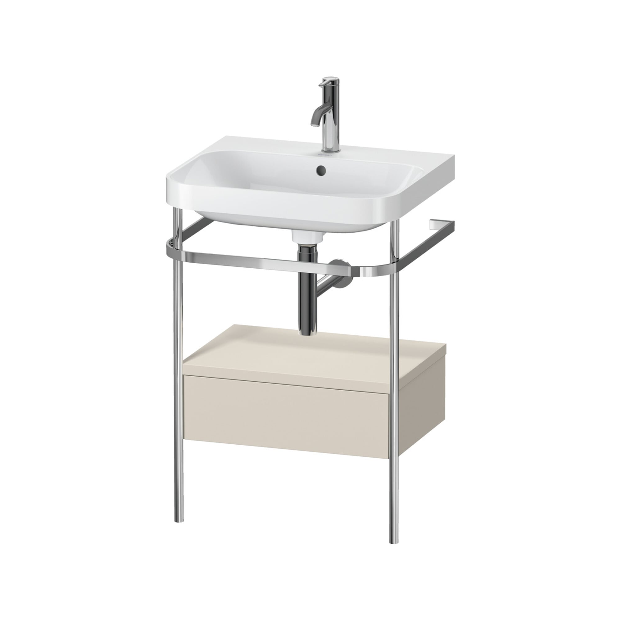 Duravit Möbelwaschtisch-Kombi Happy D.2 Plus 57,5x49cm, 1 HL, T m, m Kons, 1 Lad